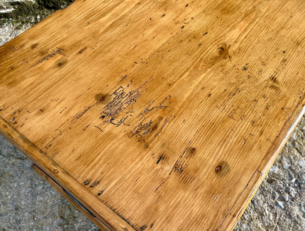 Small Antique Stripped Pine Blanket Box View XIV