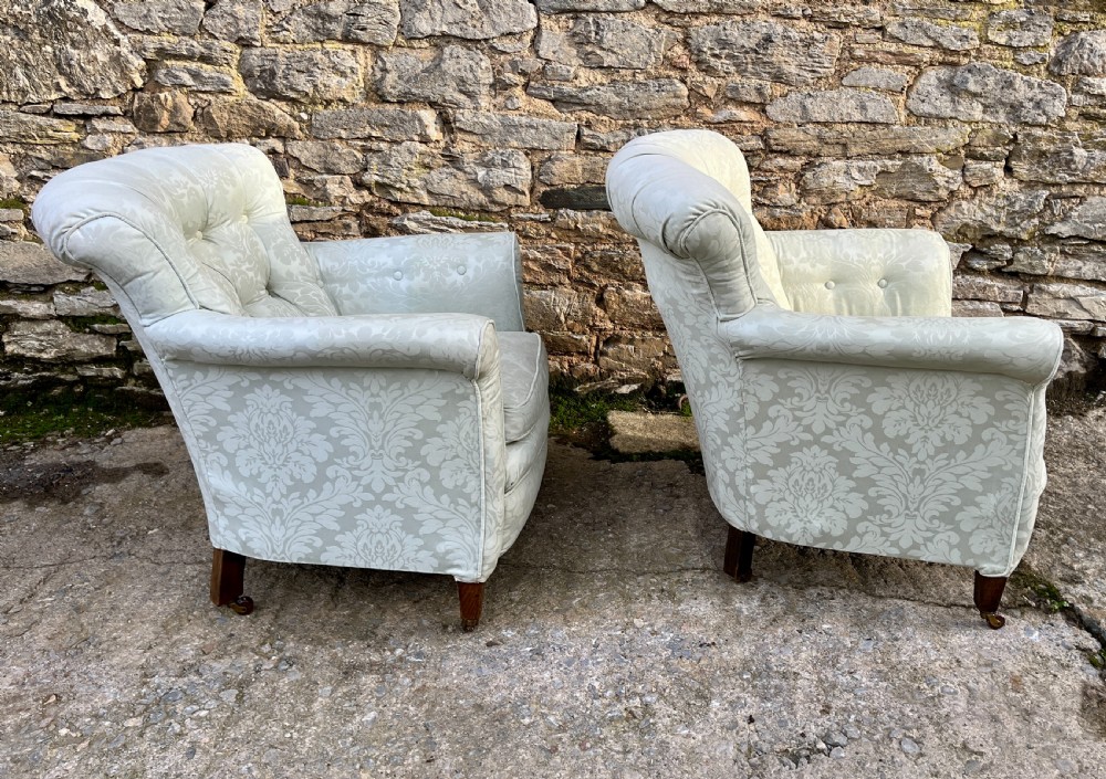 Pair of Antique Tub Chairs View IX