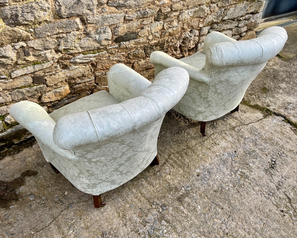 Pair of Antique Tub Chairs View X