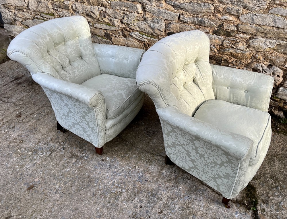 Pair of Antique Tub Chairs View XI