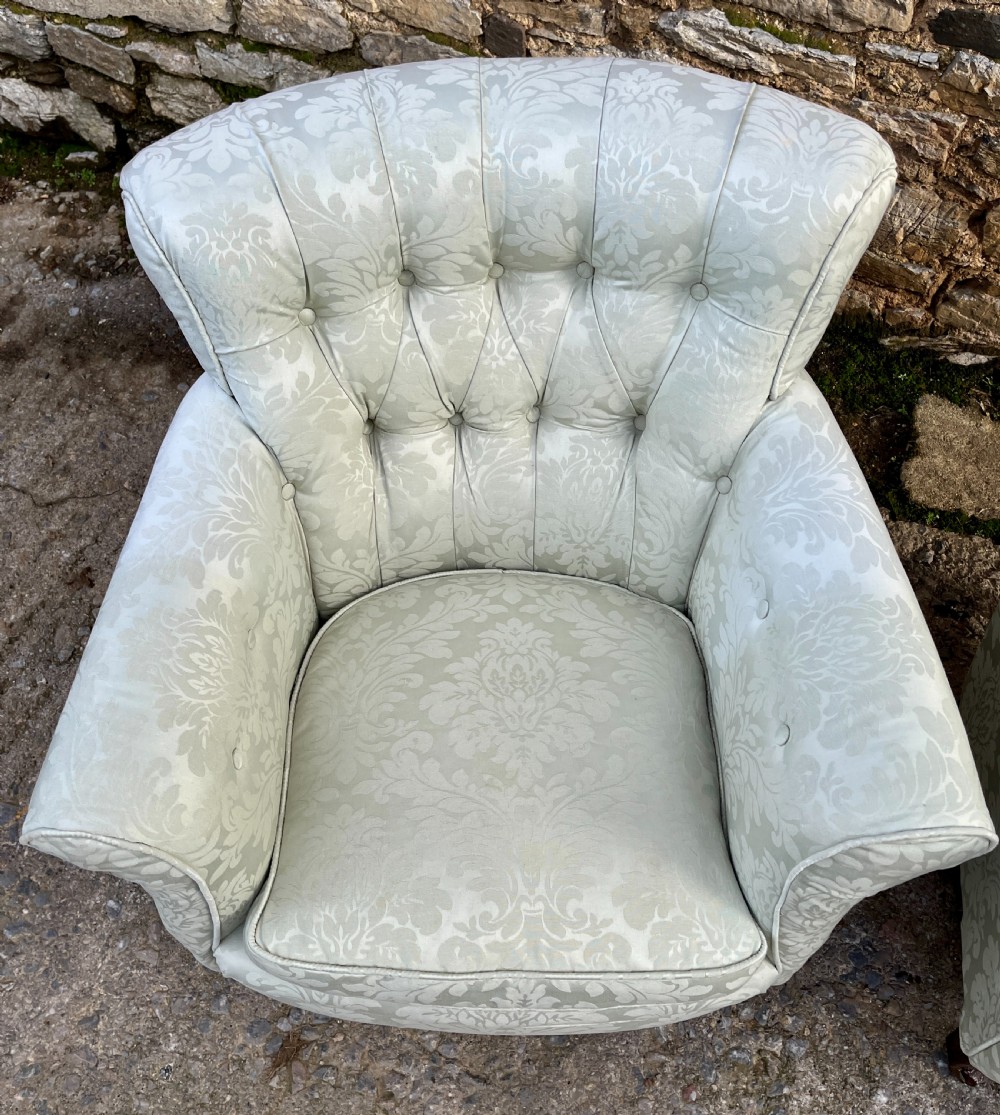Pair of Antique Tub Chairs View XII