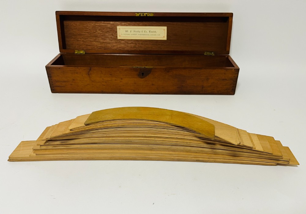 Set of Antique Draughtsman's Railway Curves by Stanley View IX