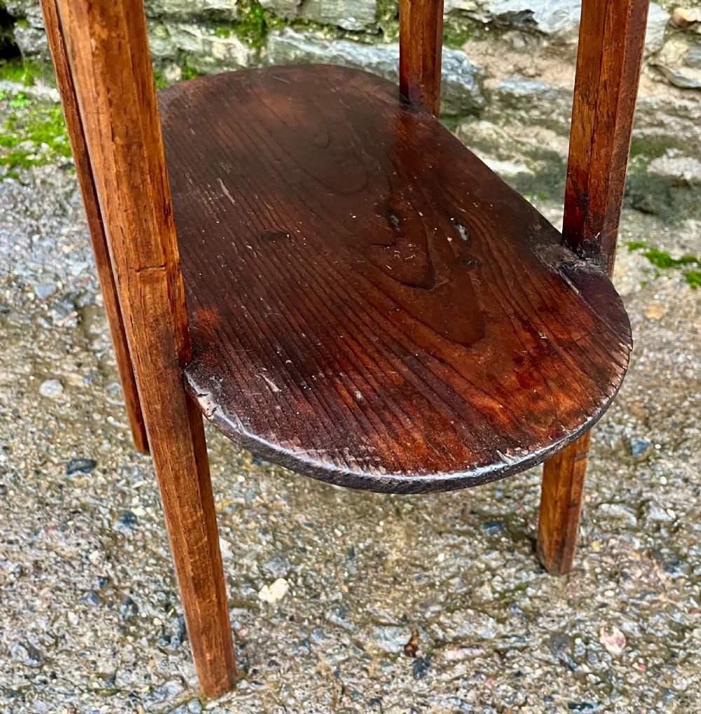 Antique Oak Two Tier Table View V