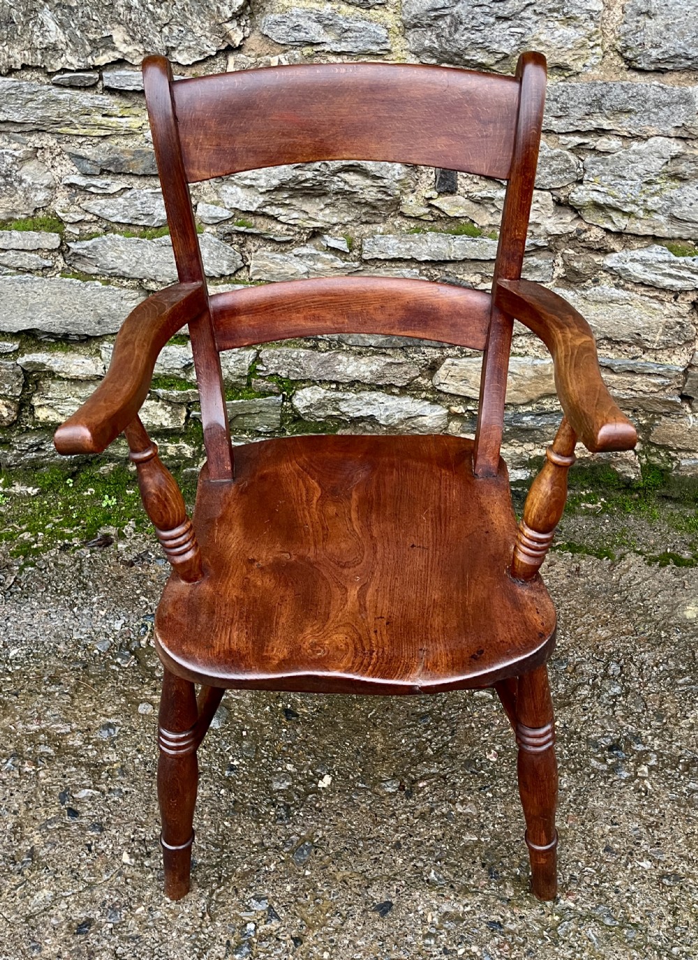 Antique Windsor Bar Back Carver Chair
