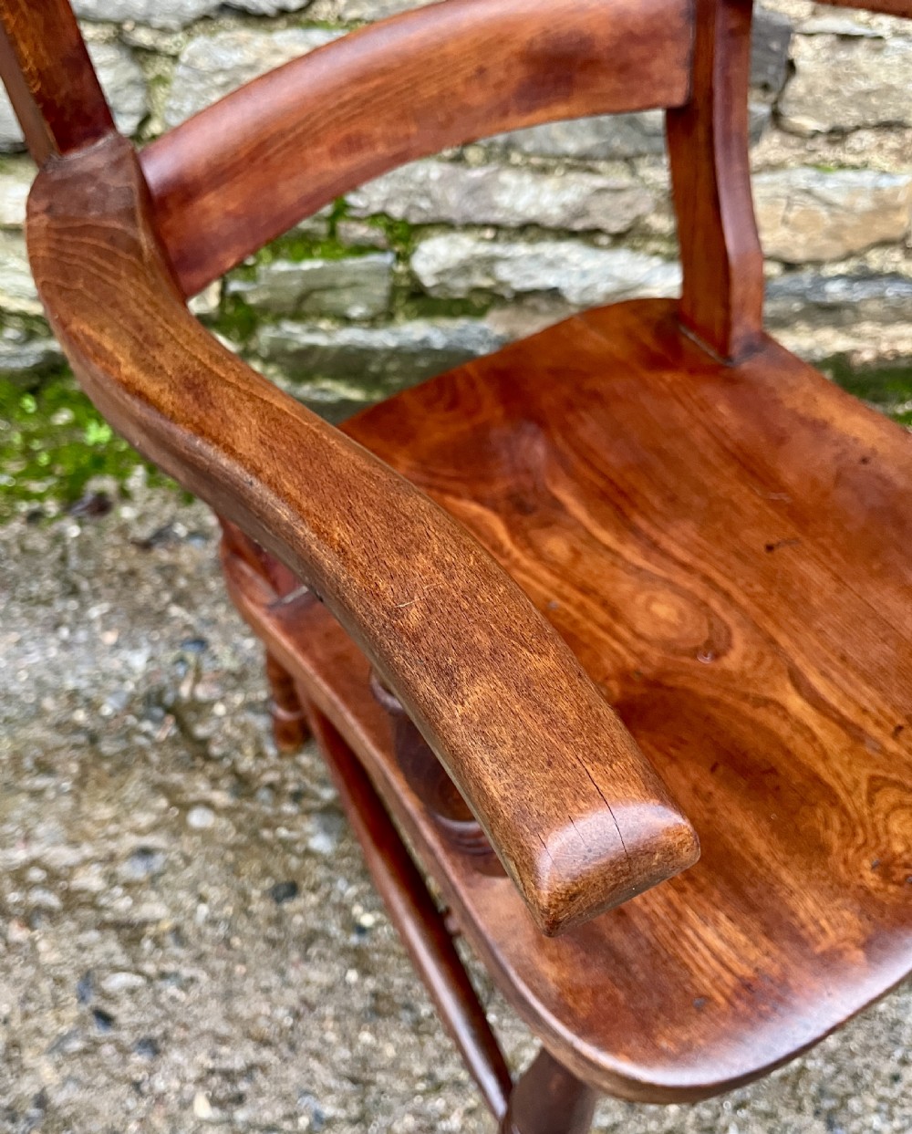 Antique Windsor Bar Back Carver Chair View VI