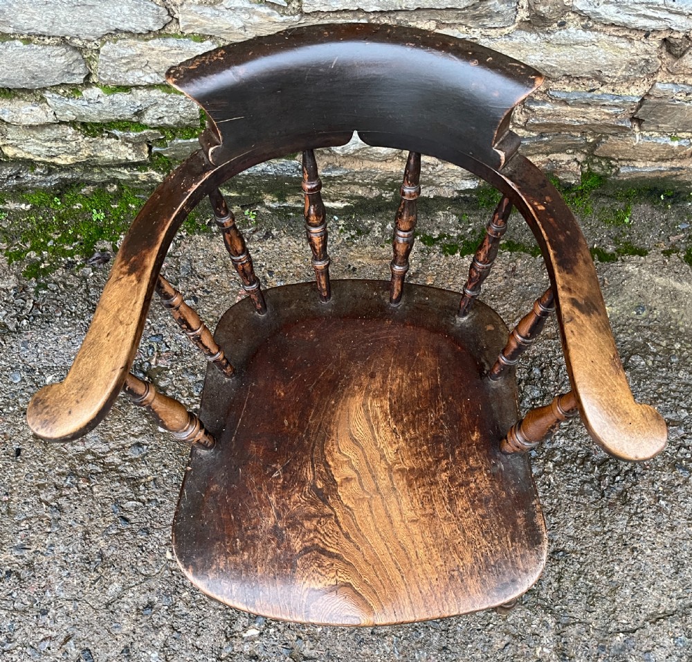 Antique Elm Captains Chair View III