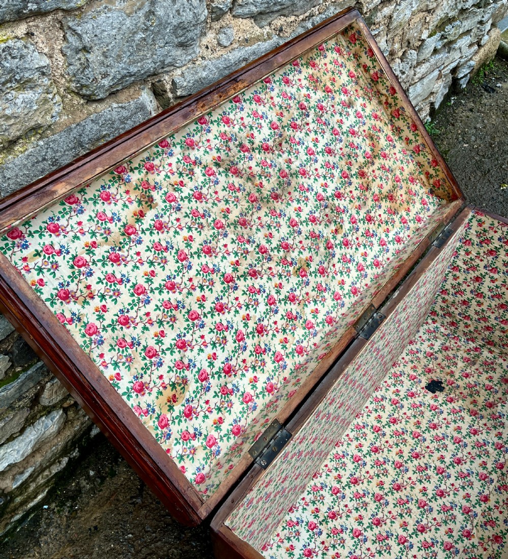 Antique Stained Pine Blanket Box View IV