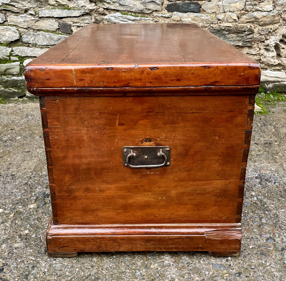 Antique Stained Pine Blanket Box View XVI