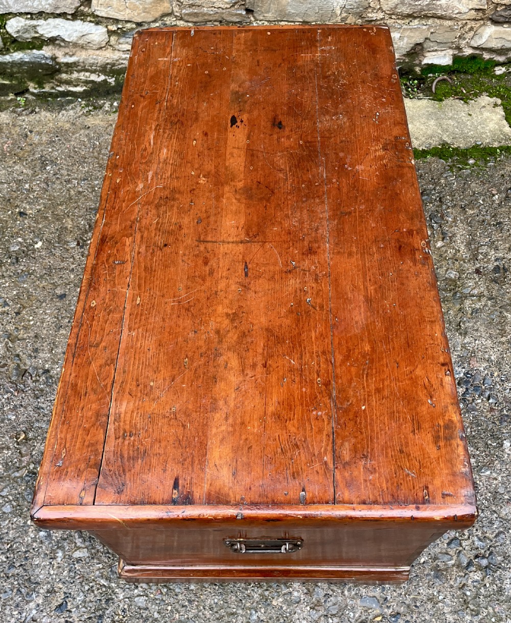 Antique Stained Pine Blanket Box View XVII
