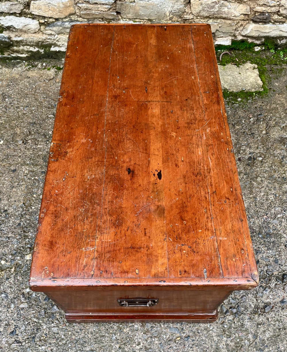 Antique Stained Pine Blanket Box View XVIII