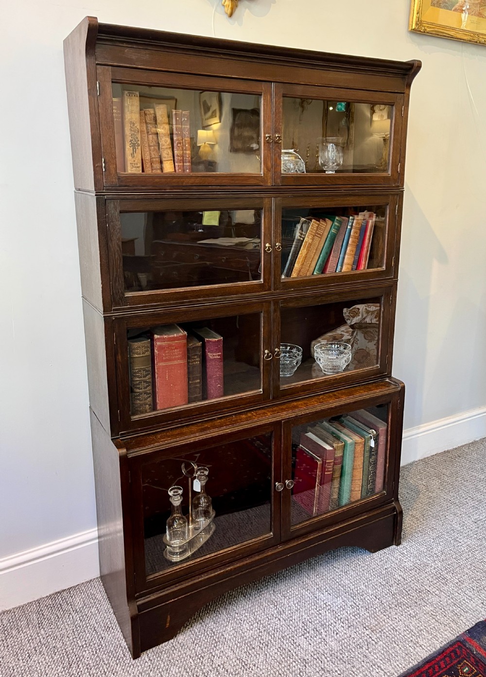 Antique Oak Stacking Barrister's Bookcase View II