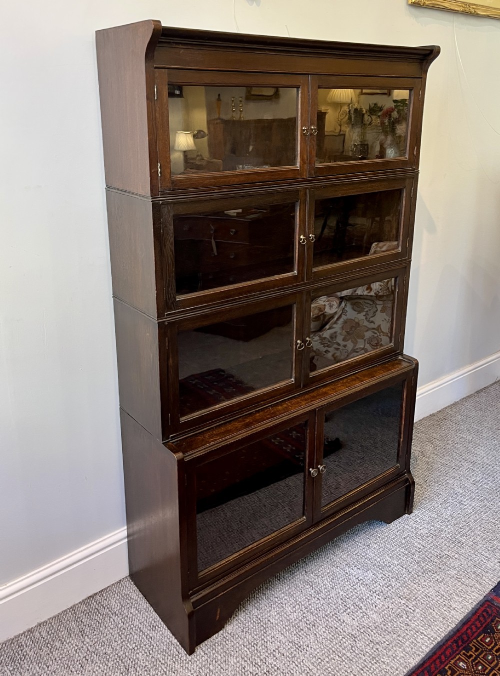Antique Oak Stacking Barrister's Bookcase View IV