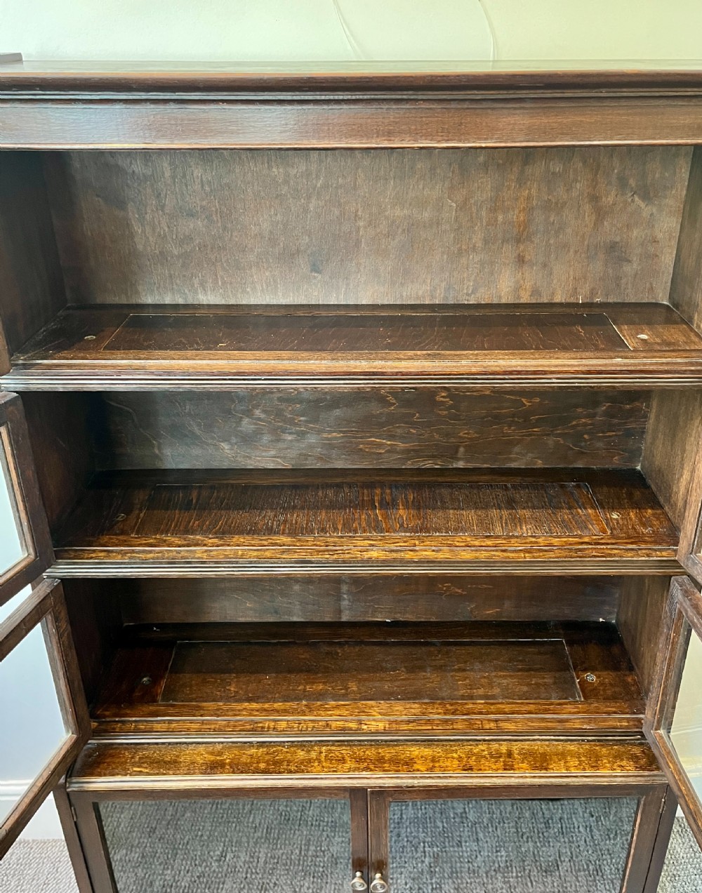 Antique Oak Stacking Barrister's Bookcase View IX