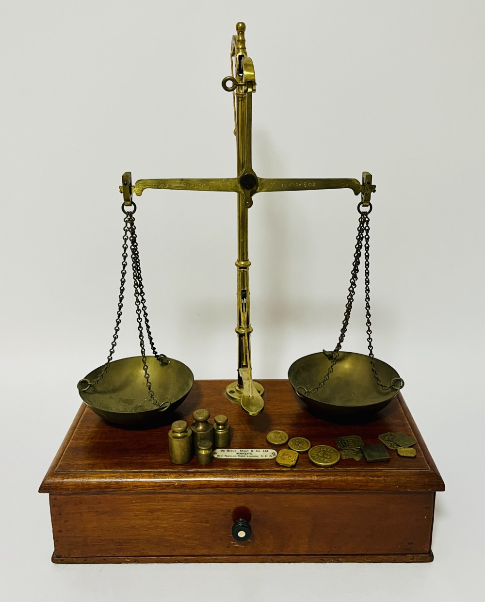 Antique De Grave Apothecary Scales and Weights