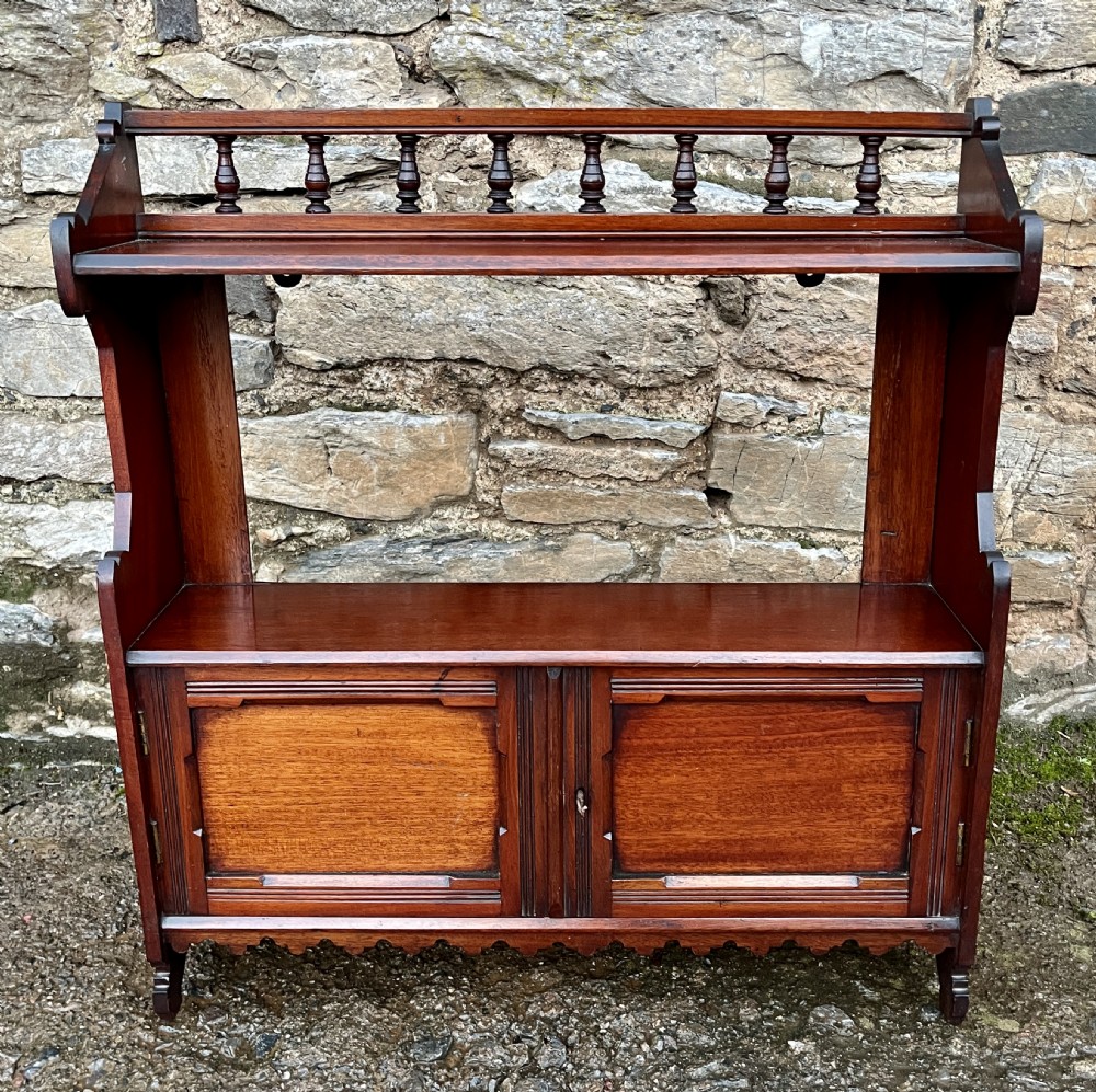 Antique Mahogany Wall Hanging Cabinet