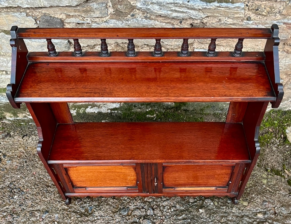 Antique Mahogany Wall Hanging Cabinet View II