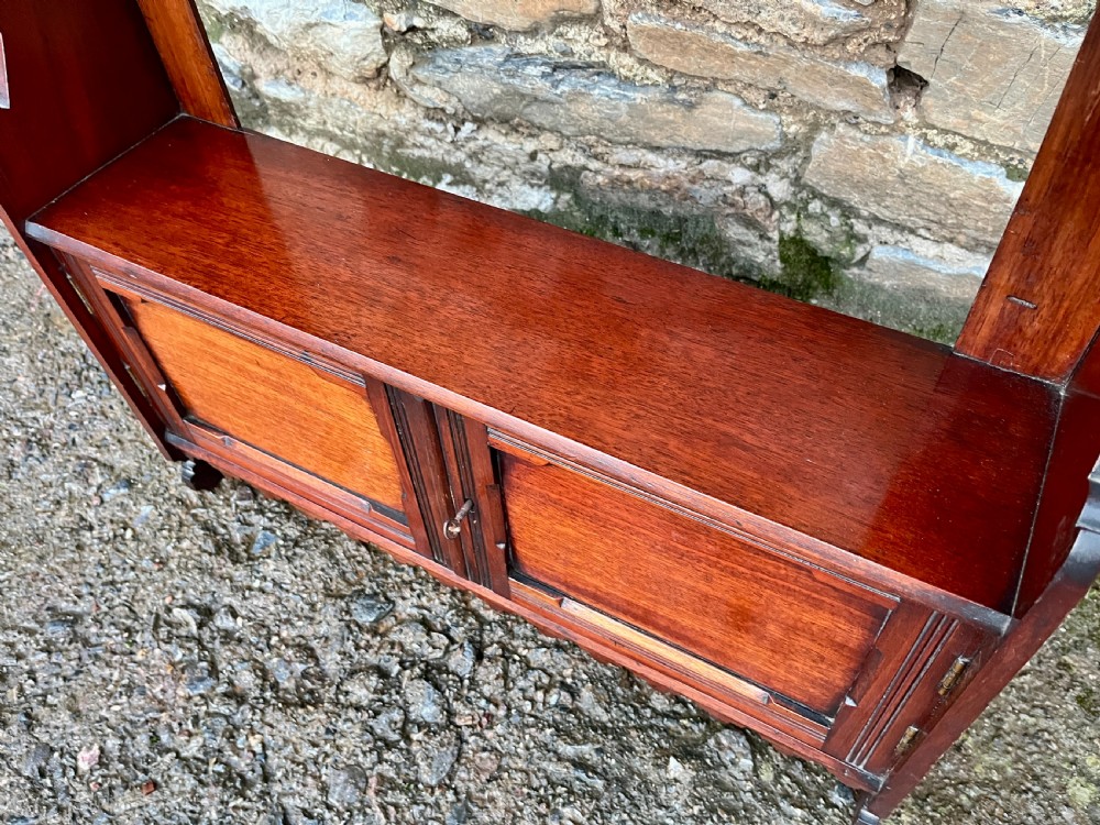 Antique Mahogany Wall Hanging Cabinet View VI