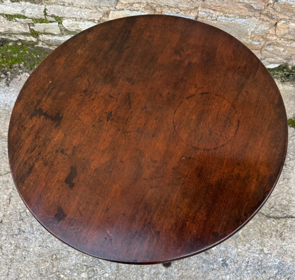Georgian Mahogany Occasional Tilt Top Table View IV