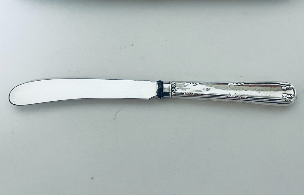 Set of 6 Antique Silver Handled Butter Knives View VI