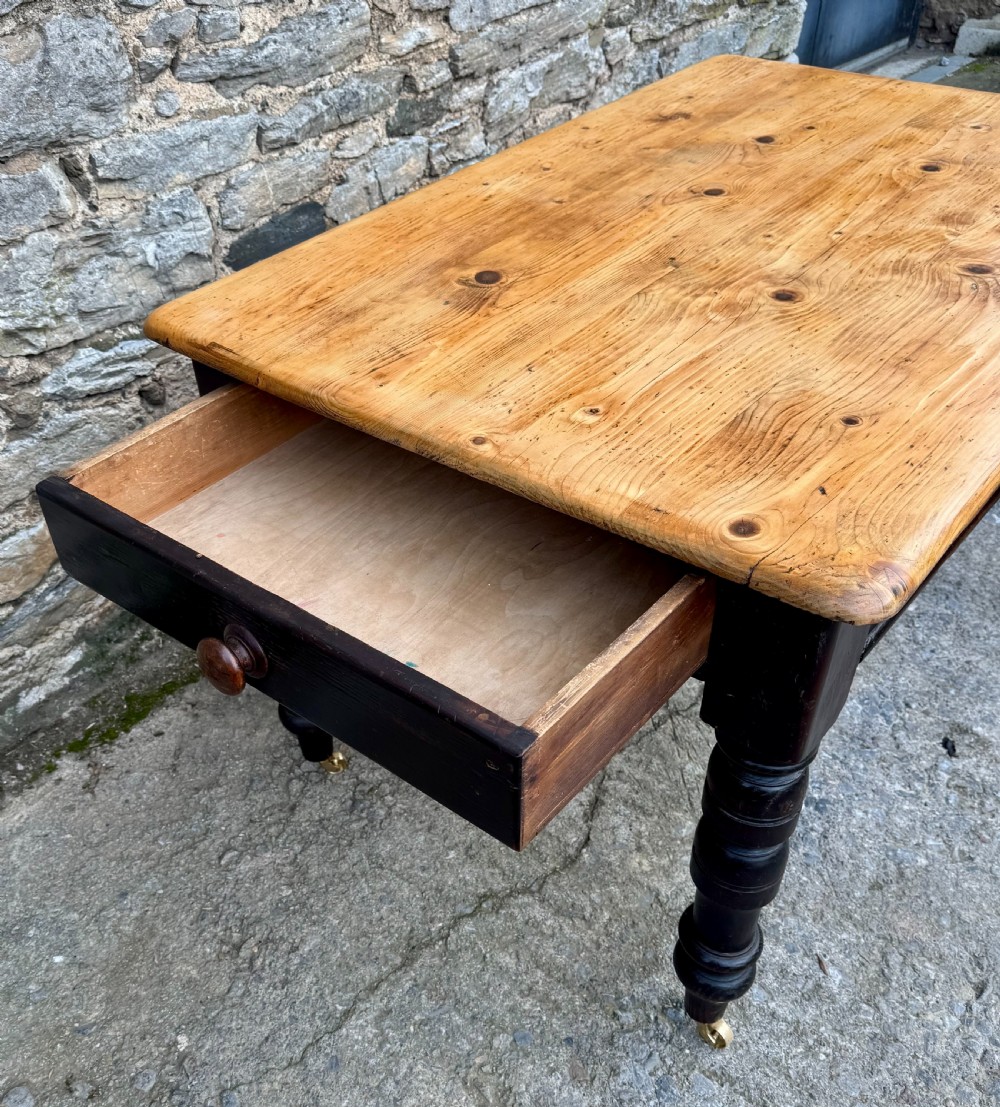 Victorian Pine Farmhouse Table View XI