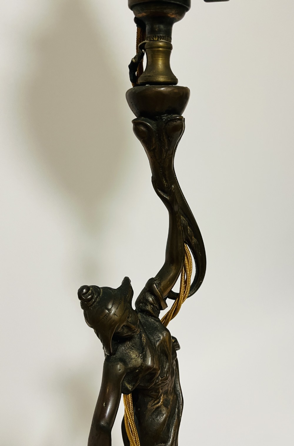 Art Nouveau Bronzed Figural Table Lamp View V