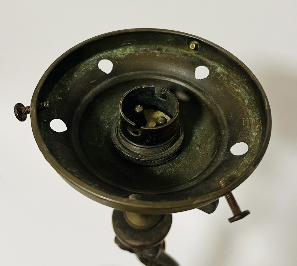 Art Nouveau Bronzed Figural Table Lamp View XVII