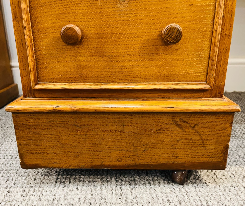 Victorian Oak Pedestal Desk View XII