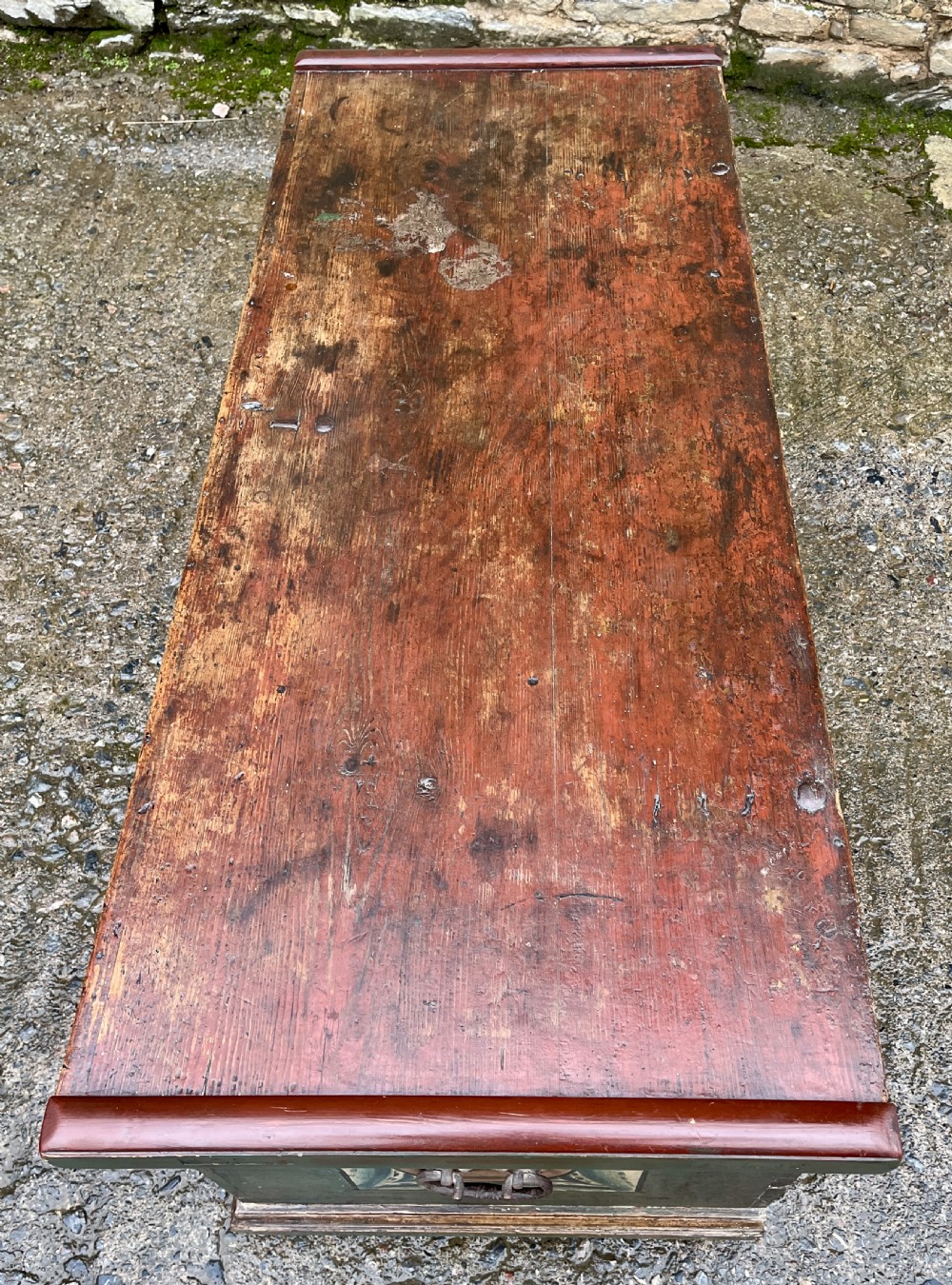 Antique Continental Painted Marriage Chest View XXIV