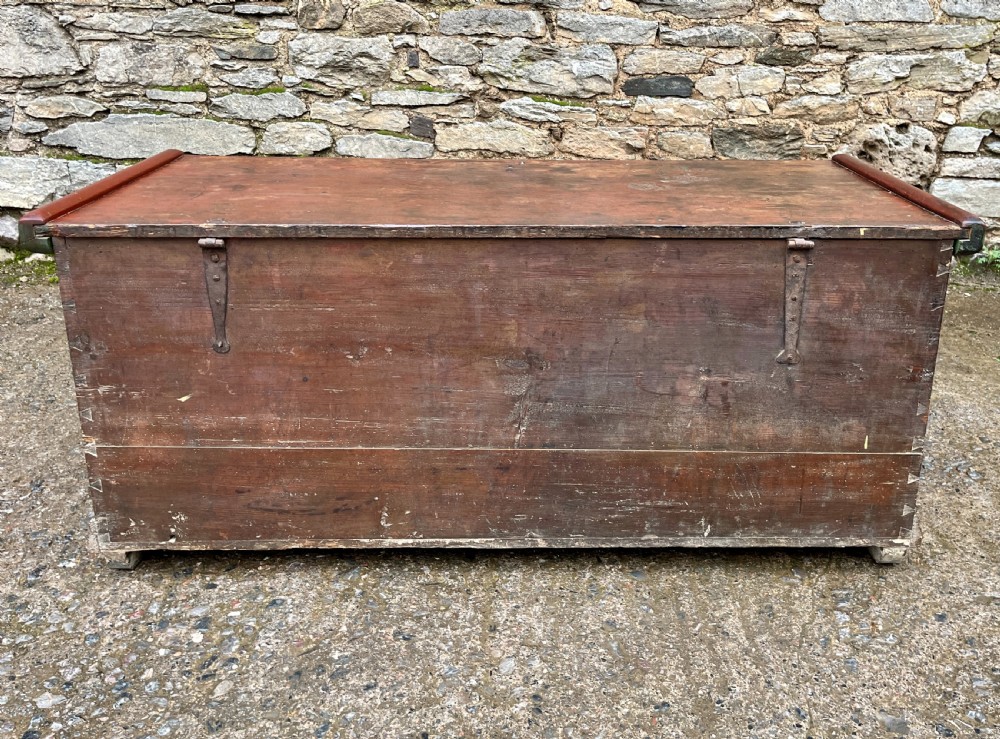 Antique Continental Painted Marriage Chest View XXVI