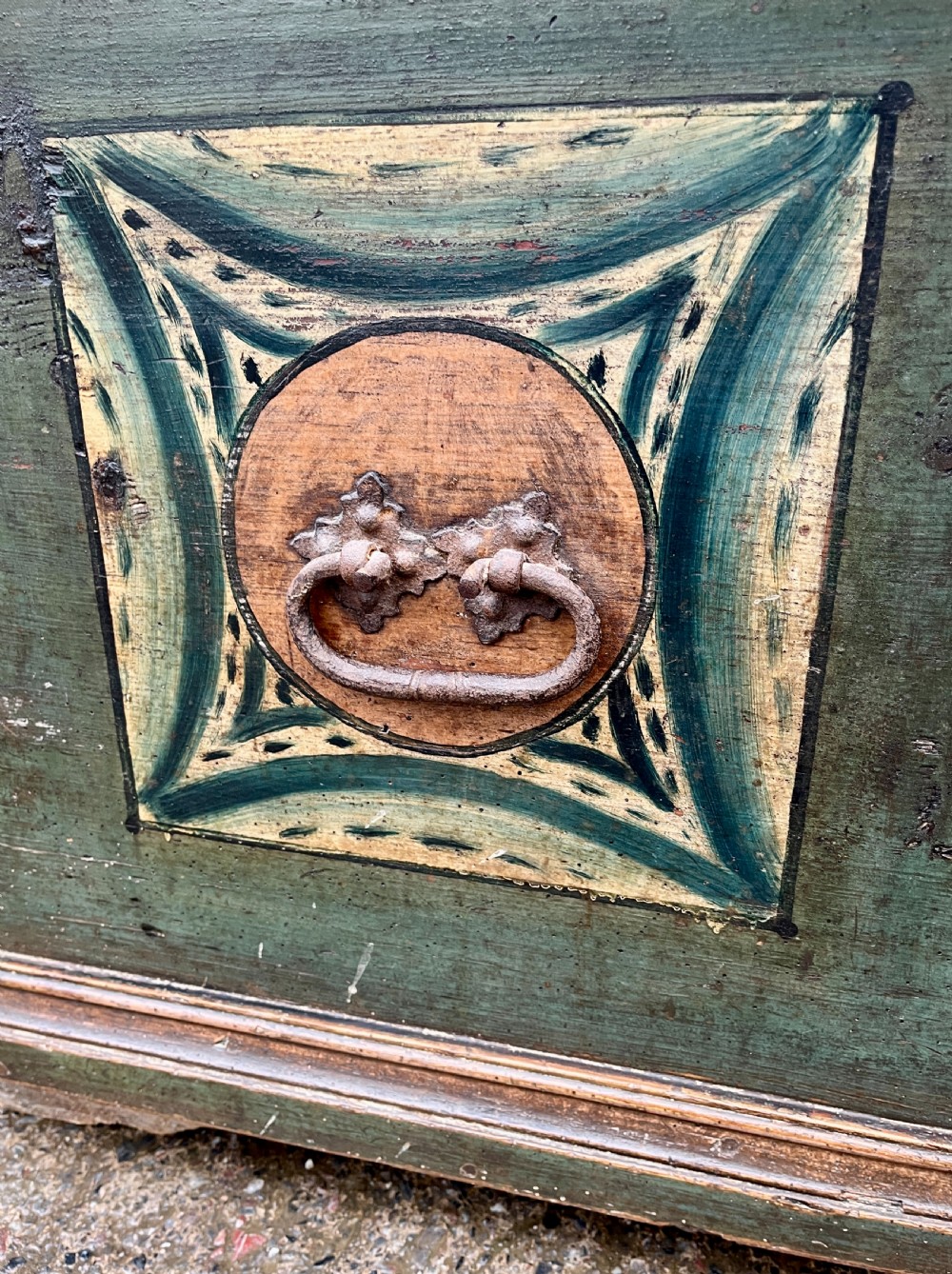 Antique Continental Painted Marriage Chest View XXIX