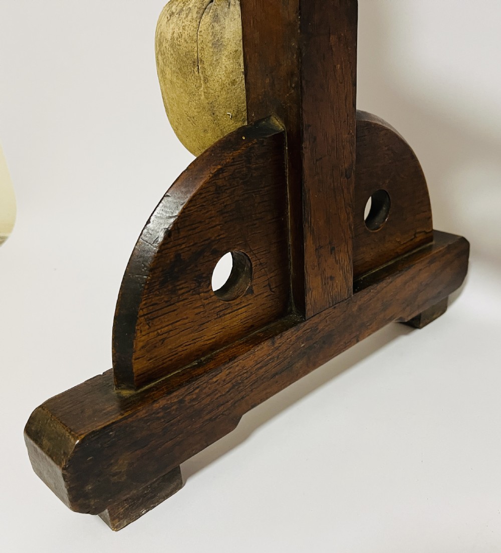 Antique Arts & Crafts Oak Dinner Gong View V