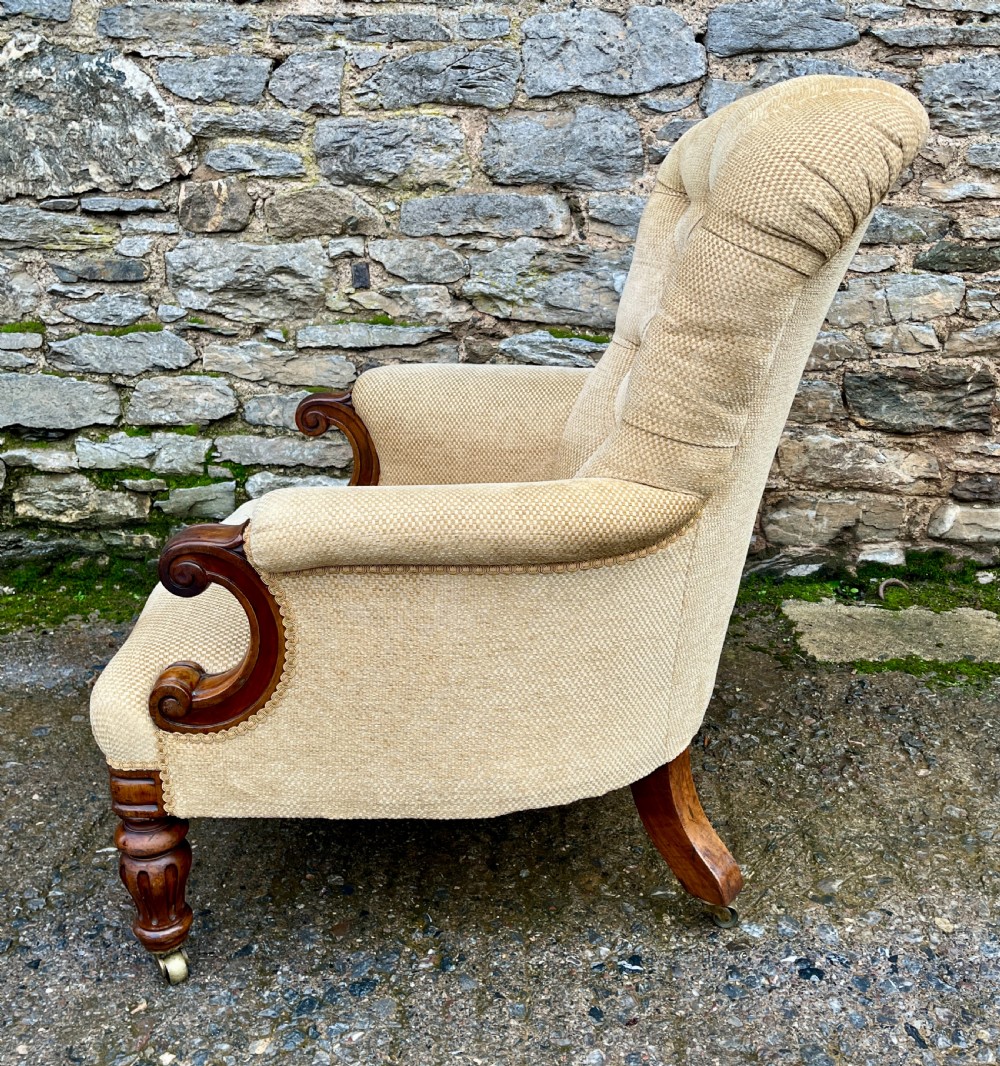 Victorian Walnut Framed Armchair View IV