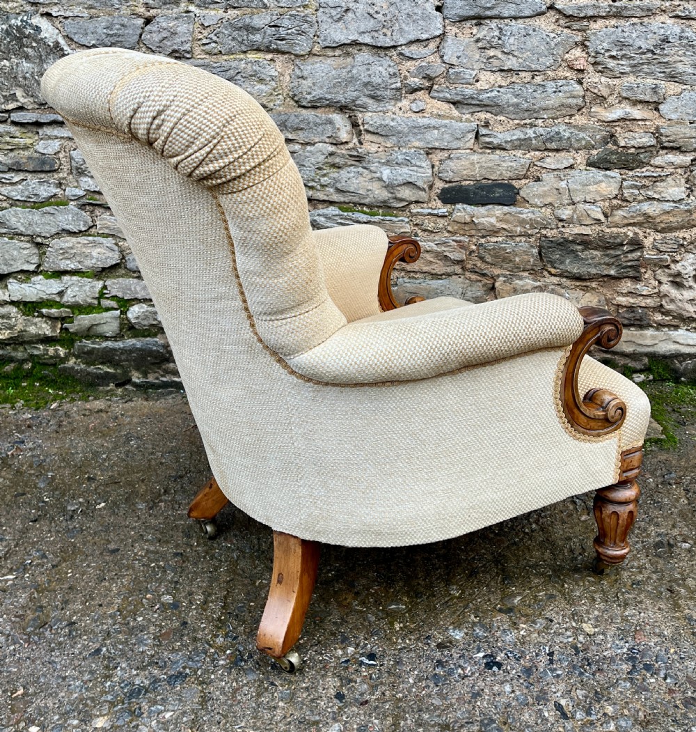 Victorian Walnut Framed Armchair View VII