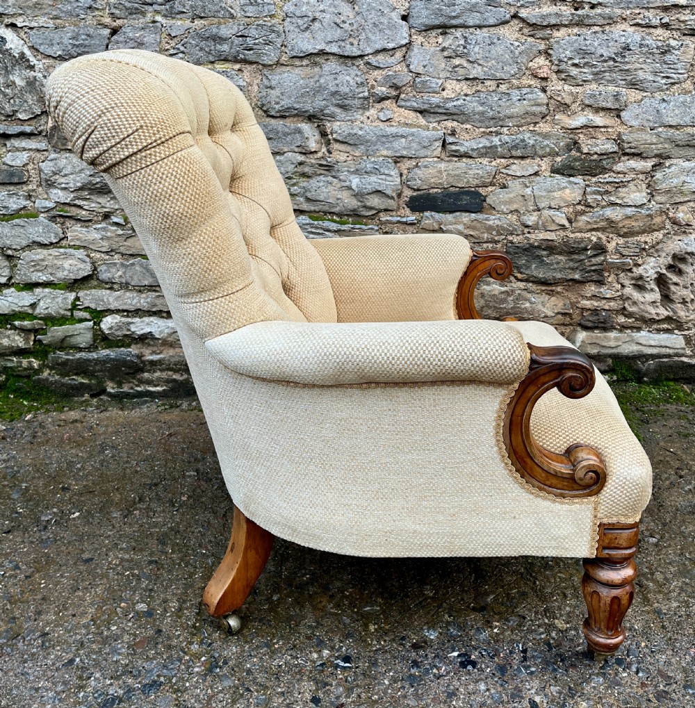 Victorian Walnut Framed Armchair View VIII