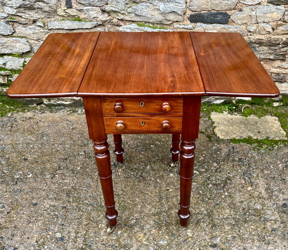 Victorian Mahogany Drop Flap Work Table View V