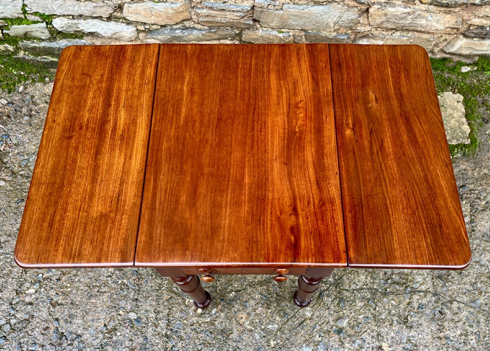 Victorian Mahogany Drop Flap Work Table View VII
