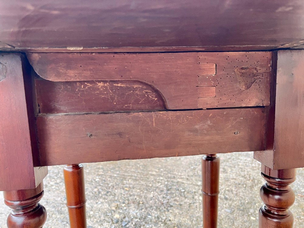 Victorian Mahogany Drop Flap Work Table View X