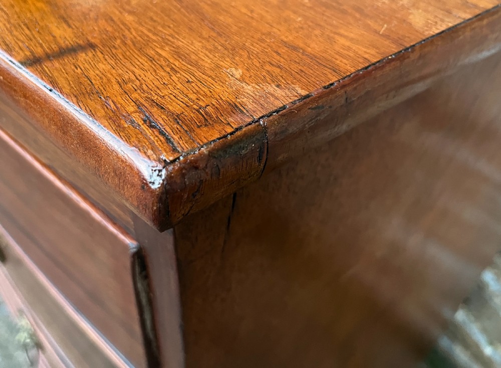 Regency Mahogany Bow Front Chest of Drawers View V