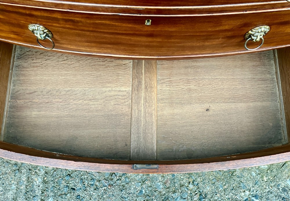 Regency Mahogany Bow Front Chest of Drawers View X