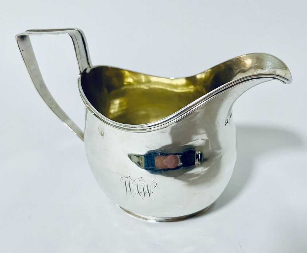 Antique Exeter Silver Cream Jug View XIII