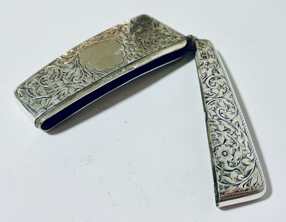 Victorian Silver Card Case View VIII