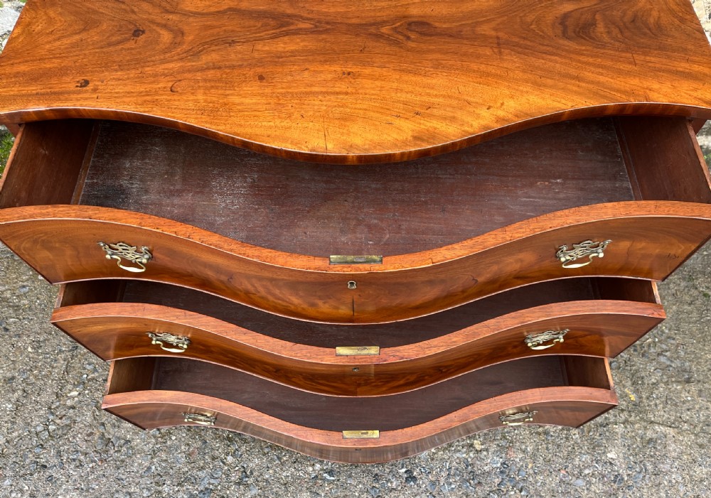 George III Serpentine Mahogany Chest of Drawers View VI