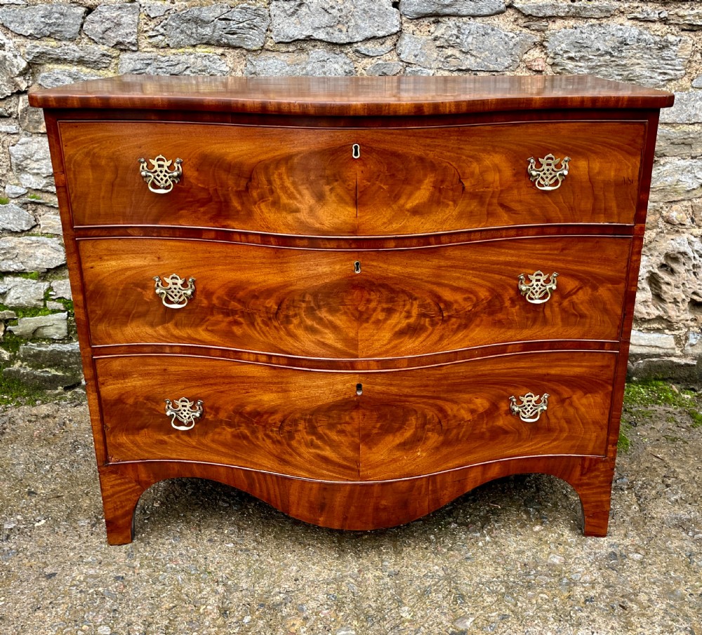 George III Serpentine Mahogany Chest of Drawers View X