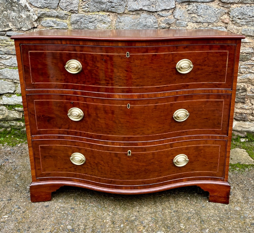 George III Serpentine Mahogany Chest of Drawers