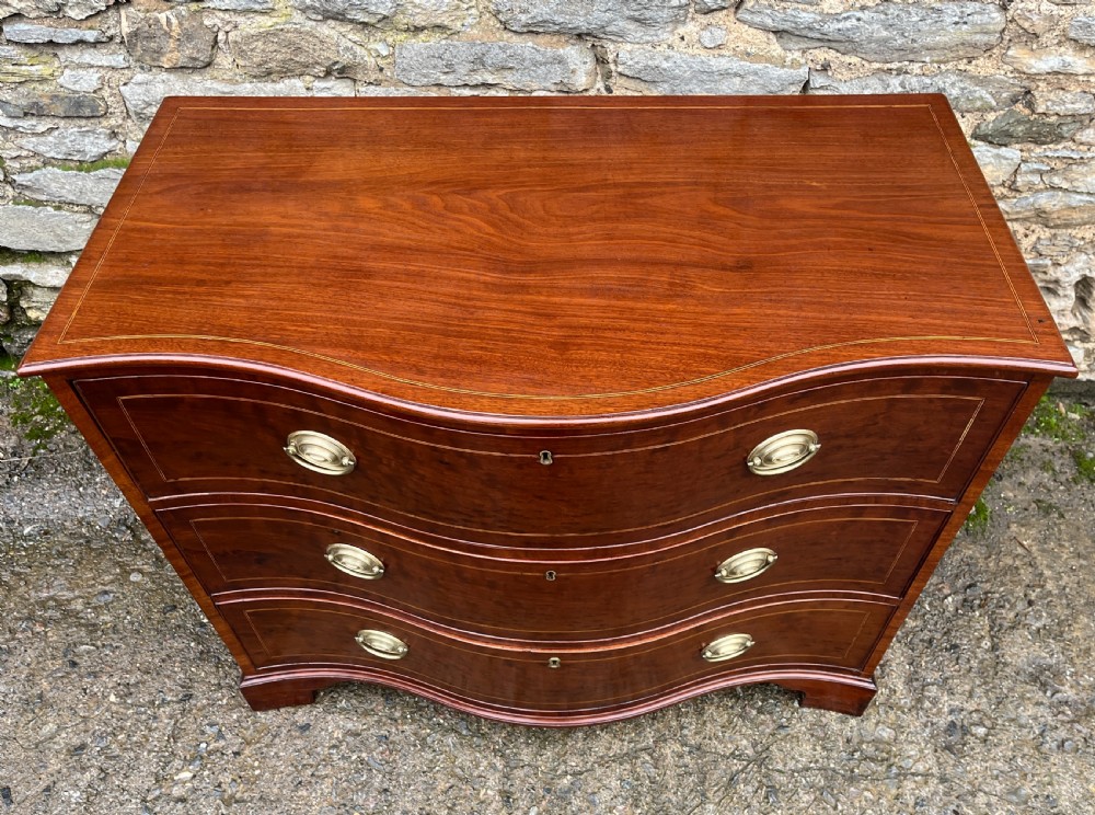 George III Serpentine Mahogany Chest of Drawers View III