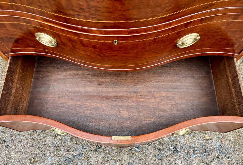 George III Serpentine Mahogany Chest of Drawers View XII