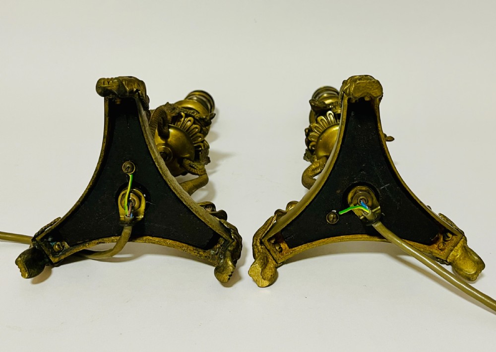 Pair of Antique Brass Table Lamps View VII