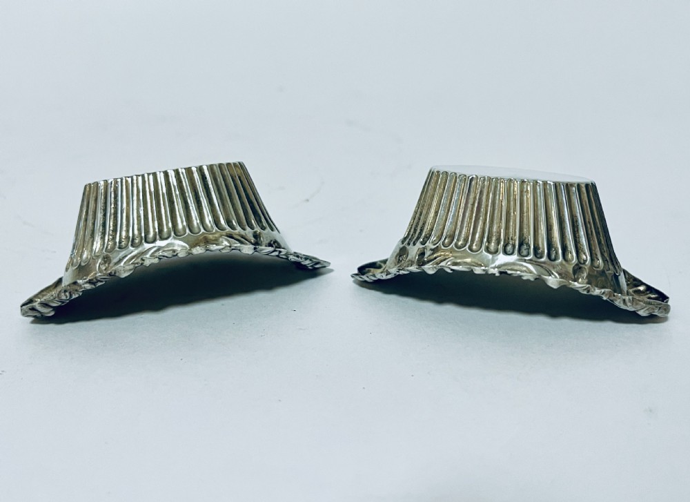 Pair of Antique Silver Salts View XI
