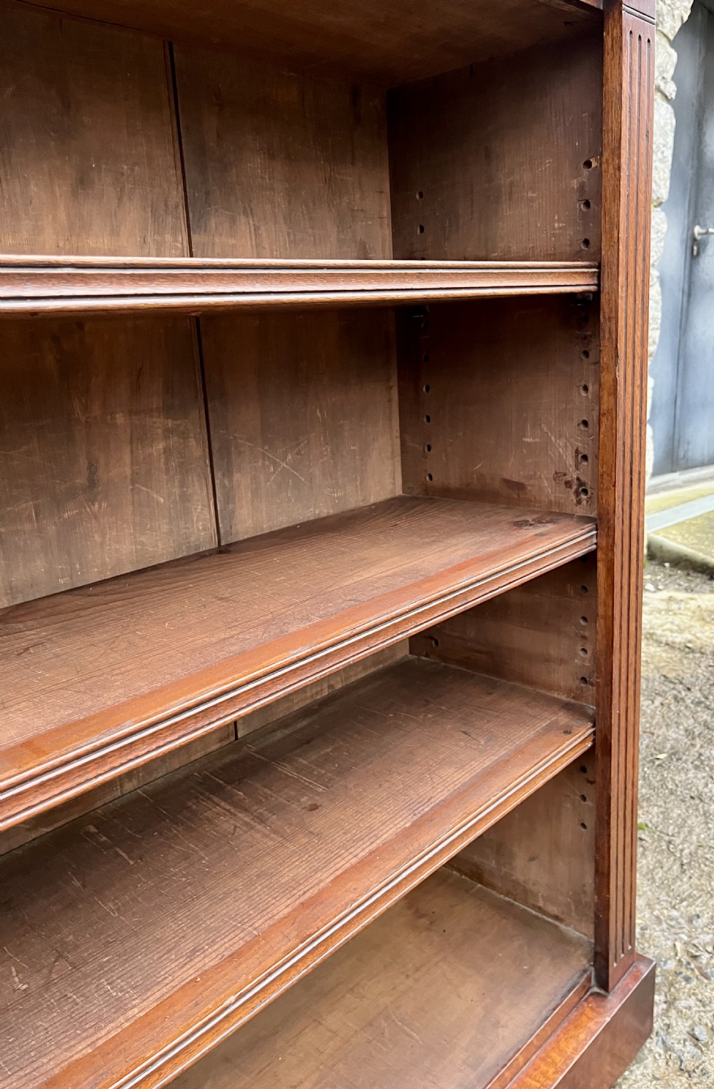 Edwardian Oak Open Bookcase View X