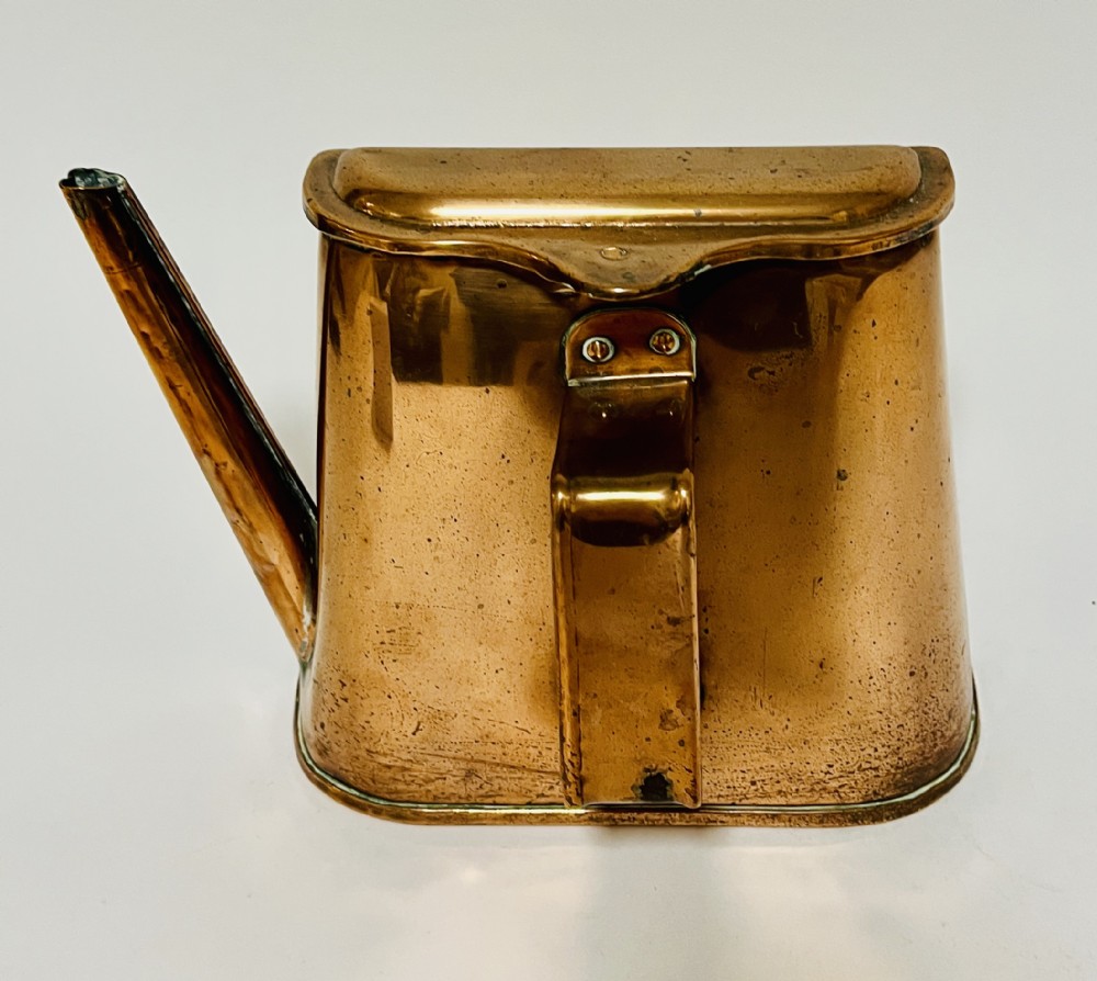 Antique Flat Back Copper Kettle